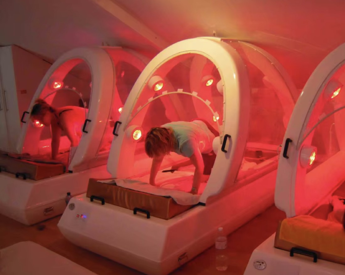 Esercizio mirato all'interno delle cabine Thermoslim a 37°C